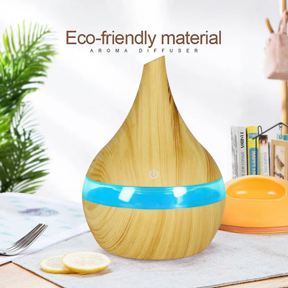Ultra Quiet Humidifier 300Ml USB Aromatherapy Diffuser with 7-Color LED Night Light & Remote Control for Bedroom and Office