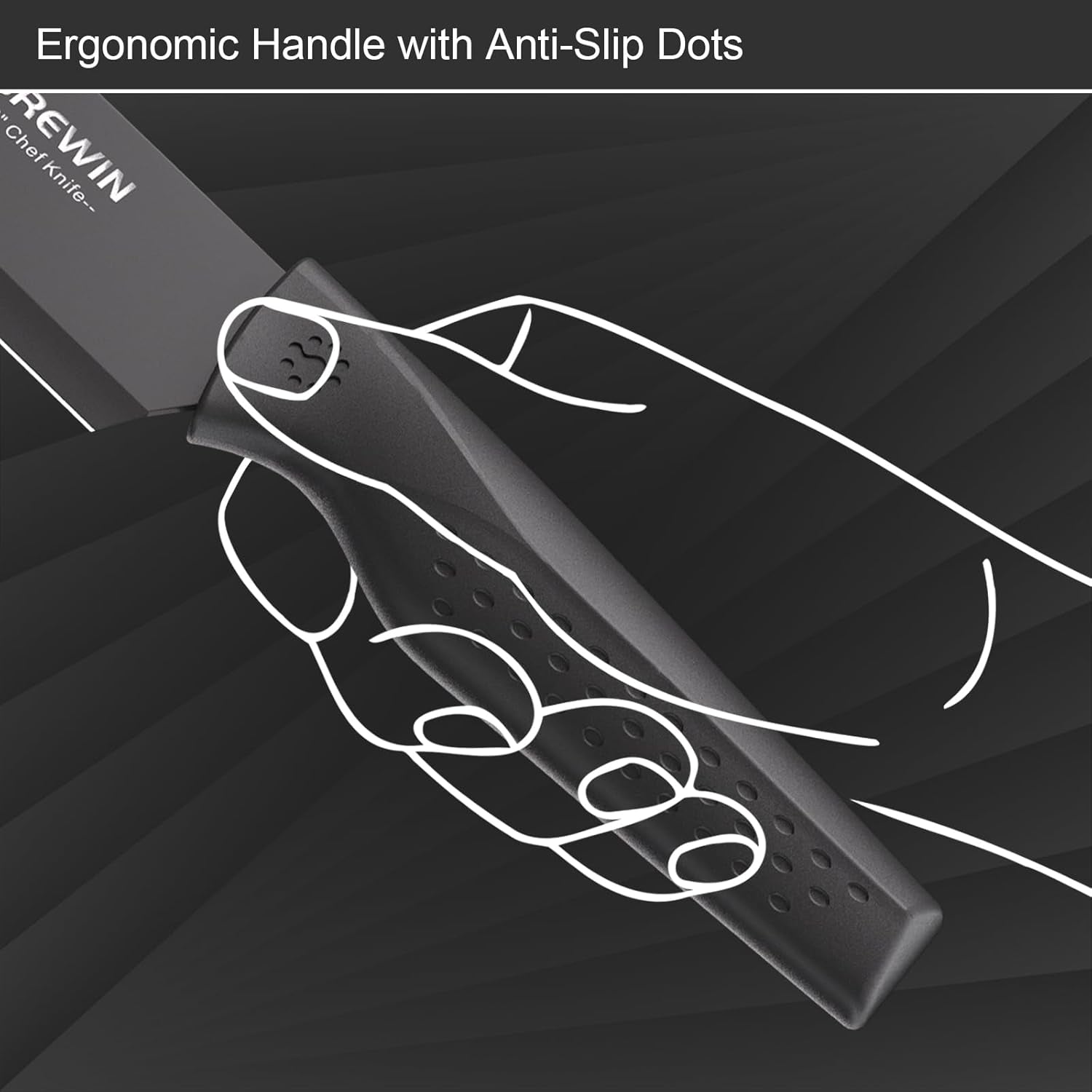 Knife Set,  Kitchen Knife Set, Knives Set for Kitchen, Universal Knife Block, Utility Knife Block Set, New Home Essentials, Apartment Essentials, Dishwasher Safe