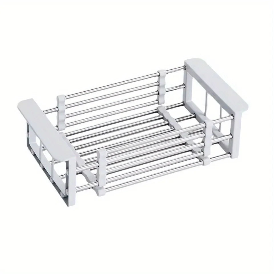 Retractable Drain Basket for Kitchen Sink Storage Basket for Washing Fruits and Vegetables Multifunctional Drain Rack