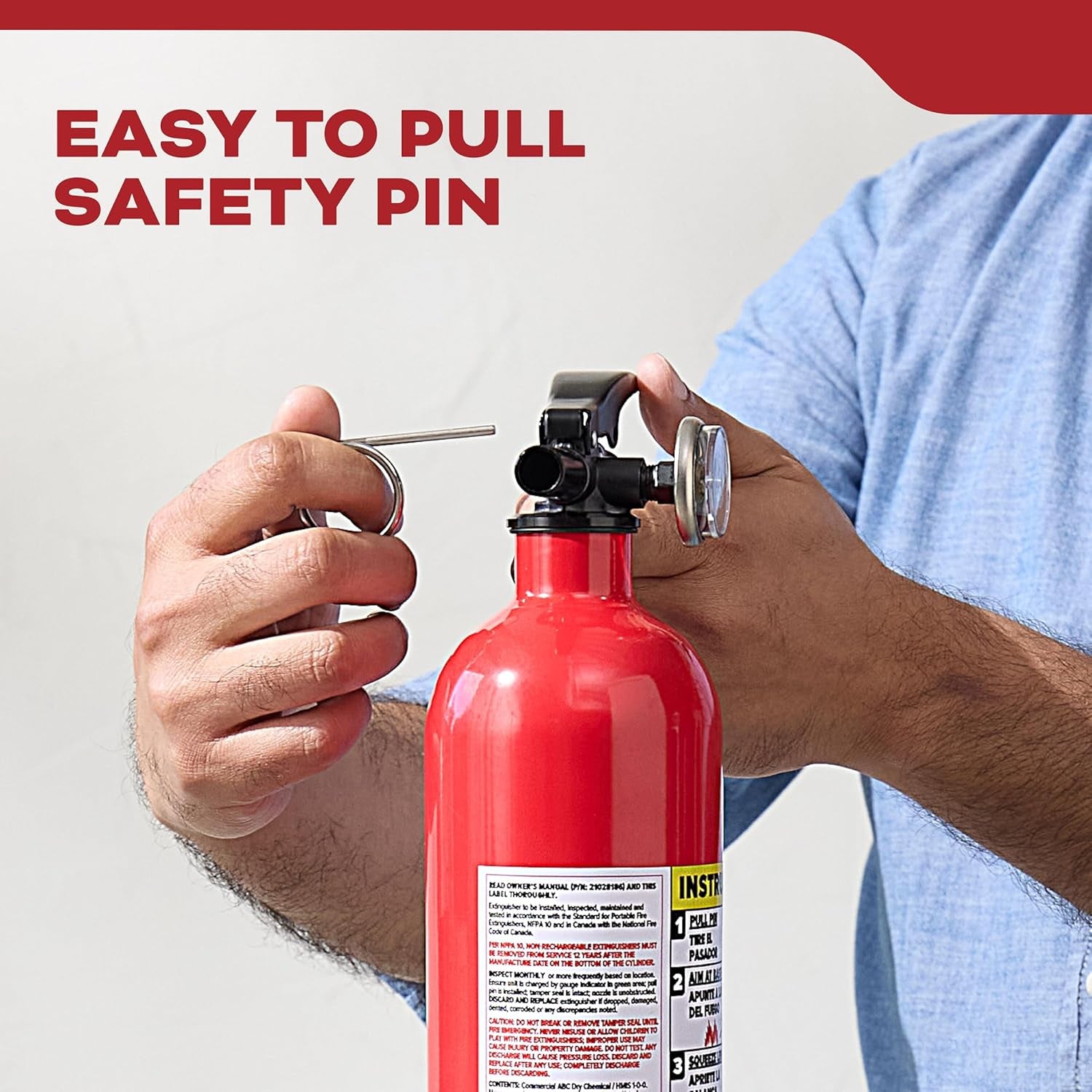 , FA110G, Multi Purpose Fire Extinguisher for Home, Office, Dorm, Residential, 1A10BC