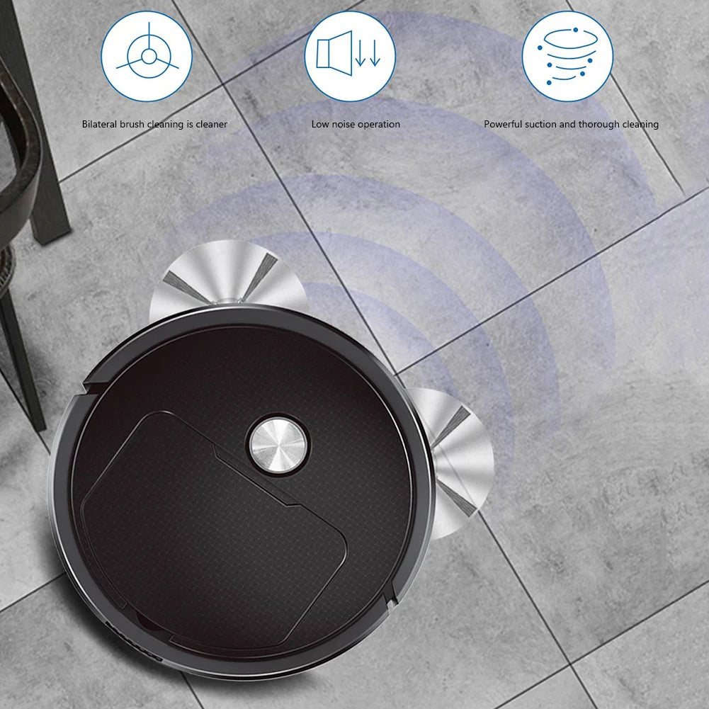 3-In-1 Wireless Smart Robot Vacuum Cleaner 1200Mah Rechargeable Sweeping Robot Automatic Sweeping Machine Low Noise Labor Saving