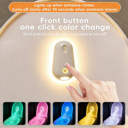 Self Cleaning UV Toilet Sanitizer and Night Light, 2026 New UV Toilet Sanitizer with Night Light, Motion-Activated, USB Rechargeable, Adhesive-Mounted for Shared Bathrooms, Elderly & Pet(1Pc)