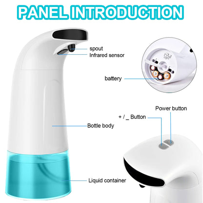 0.25 Fast Foam Soap Dispenser Hand Wash Washer Infrared 3 Adjustable Foaming Grades Intelligent Foam Soap Dispenser Wholesale