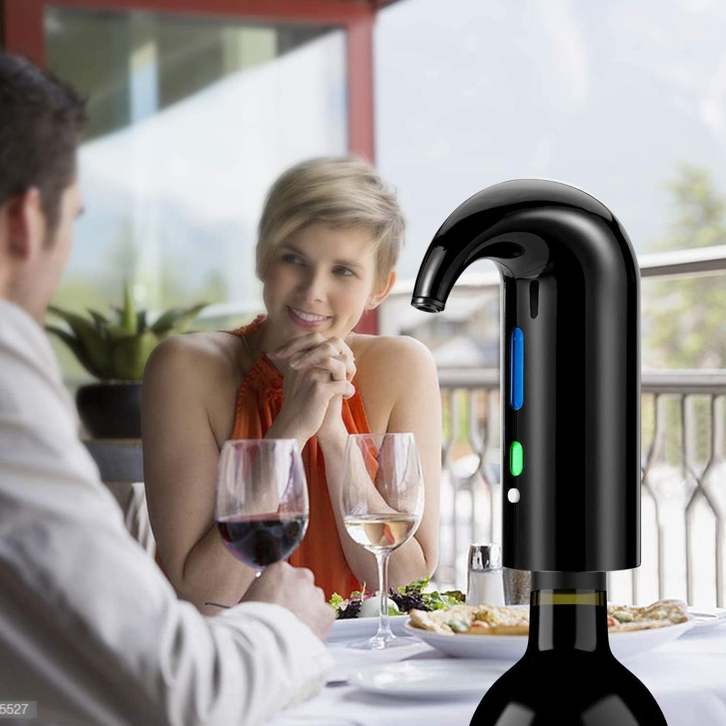 Electric Wine Aerator & Automatic Wine Dispenser, USB Rechargeable One-Touch Wine Decanter Pourer, Fast Aeration Wine Accessories Gift for Men & Women