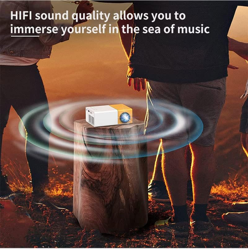 Portable Mini Projectors LED Micro Projector 1080P Home Party Meeting Theater Projector Screen Mirroring Connect Phones（Newest Upgraded Version ）