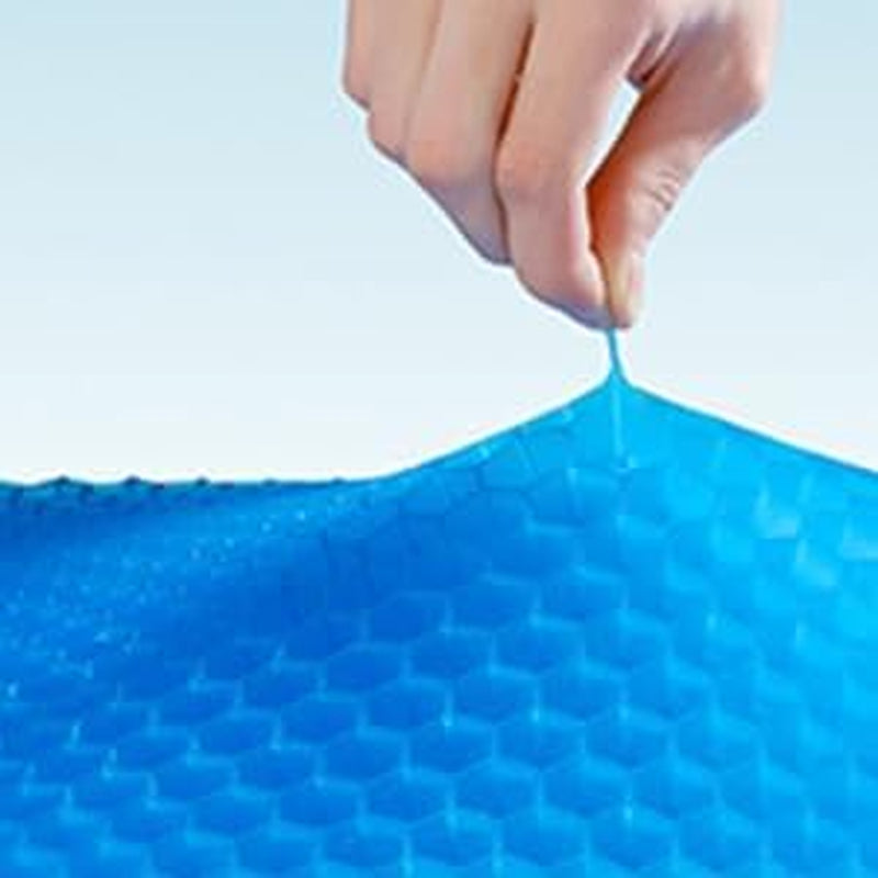 Gel Seat Cushion, Double Thick Egg Gel Cushion for Pressure Pain Relief, Breathable Wheelchair Cushion Chair Pads for Car Seat Office Chair Blue