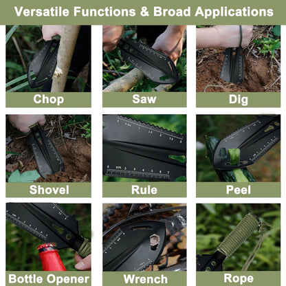Gardening Gift Ideas Hori Hori Garden Tool - 10-In-1 Multitool Trowel, Unique Gift for Women, Mom, Wife, Gardeners, Birthday Mothers Day Christmas, Mini Shovel for Planting, Weeding, Camping & Hiking